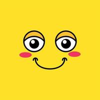 sorridente, timido, emoji, vettore, illustrazione vettore