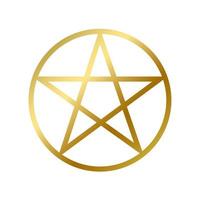 simbolo del pentagramma wicca isolato segno zodiacale occulto vettore