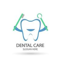 logo della clinica odontoiatrica. modello di vettore del dente, icona di simbolo di igiene orale dentale e clinica con uno stile di design moderno.