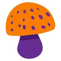 icona colorata del fungo velenoso per il design di halloween vettore