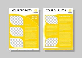 modello di volantino aziendale in formato a4. opuscoli per affari. facile da usare e modificare. semplice opuscolo vettore