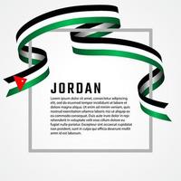 modello di sfondo bandiera giordania a forma di nastro vettore