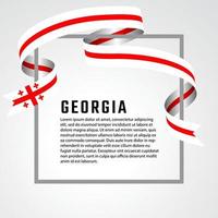 modello di sfondo bandiera georgia a forma di nastro vettore