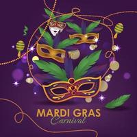 sfondo di carnevale mardi gras vettore