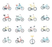elementi di biciclette alla moda vettore