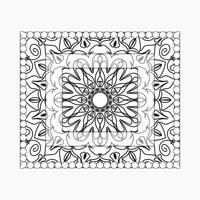 cornice disegnata a mano con mandala. decorazione in doodle etnico orientale o vettore