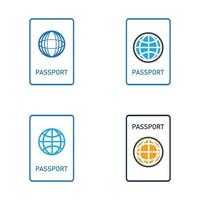 icona vettore passaporto internazionale - viaggio, imbarco, aeroporto, illustrazione vettoriale documento