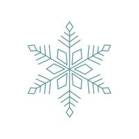 fiocco di neve blu. disegno di marchio dell'icona. simbolo invernale di cristallo di ghiaccio. modello per il design invernale. vettore