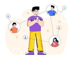 social network e comunicazione vettore