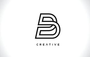 b logo design lettera con vettore di stile monogramma minimalista alla moda moderno creativo.