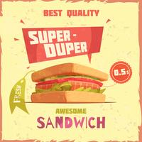 Poster promozionale Super Duper Sandwich vettore