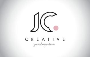 jc letter logo design con tipografia creativa e moderna alla moda. vettore