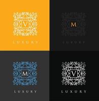 lettere del logo di lusso vettore