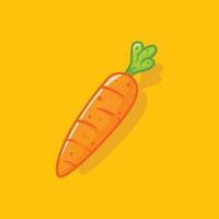 simpatica illustrazione di carota vettore