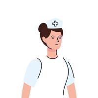 infermiera professionale avatar personaggio icona vettore