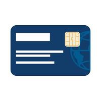 icona isolata elettronica di carta di credito vettore