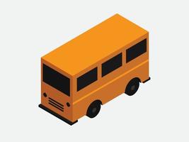 disegno isometrico di autobus vettore
