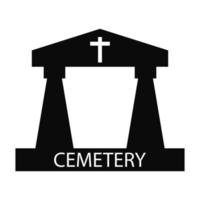 cimitero su sfondo bianco vettore