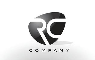 logo rc. vettore di disegno della lettera.