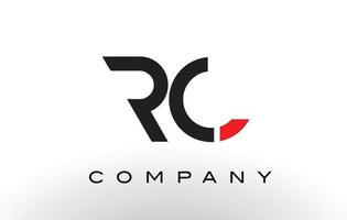 logo rc. vettore di disegno della lettera.