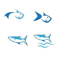 modello di logo di pesce. simbolo di vettore creativo