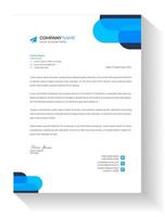 modello di progettazione di carta intestata aziendale moderno business con colore blu. modello di design creativo e moderno della testa della lettera per il tuo progetto. carta intestata, carta intestata, design semplice della carta intestata aziendale. vettore