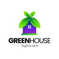 design del logo gradiente immobiliare della casa vettore