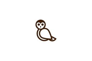 semplice minimalista gufo uccello faccia linea contorno logo design vettore