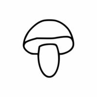 Doodle style fungo icon.illustration per bambini libro da colorare. vettore