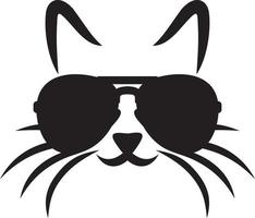 gatto con gli occhiali da sole vettore