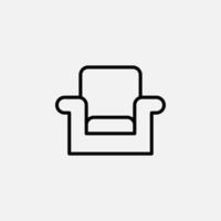 sedia, icona della linea del sedile, vettore, illustrazione, modello di logo. adatto a molti scopi. vettore