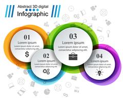 Illustrazione di vettore di stile di origami di Infographics di affari.