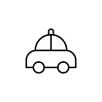 taxi, taxi, viaggio, icona della linea di trasporto, vettore, illustrazione, modello di logo. adatto a molti scopi. vettore