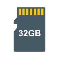Data Storage Flat Icona a più colori vettore