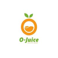 lettera o arancia succo di frutta logo icona simbolo template vettore