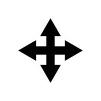 icona della freccia di incrocio. modello di disegno vettoriale