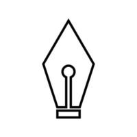 icona della linea di penna stilografica. simbolo di educazione. modello di disegno vettoriale