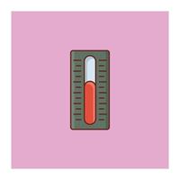 illustrazione vettoriale di temperatura su uno sfondo trasparente. simboli di qualità premium. icona di colore piatto linea vettoriale per concept e graphic design.