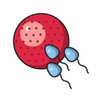 illustrazione vettoriale di sperma su uno sfondo trasparente. simboli di qualità premium. icona di colore piatto linea vettoriale per concept e graphic design.