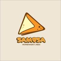 samosa. un panificio casalingo. logo vettoriale. vettore