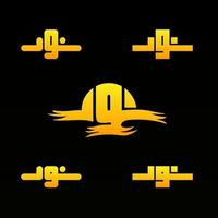 logo design di nur o noor in arabo vettore