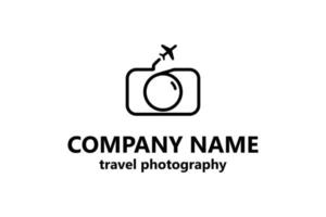 vettore di progettazione del logo della fotografia di viaggio
