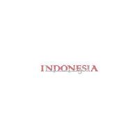 indonesia - design del logo unico in inglese e arabo vettore
