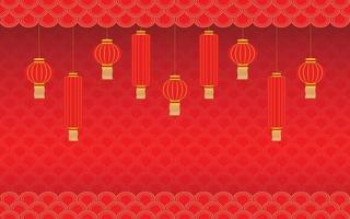 illustrazione di sfondo per la progettazione di cartelli o striscioni online per il capodanno cinese vettore