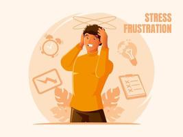 illustrazione dello stress frustrato vettore