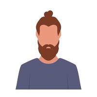 avatar di un uomo europeo dai capelli rossi. uomo dai capelli rossi con la barba. vettore. vettore