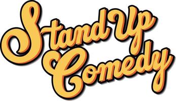 stand up comedy font design vettore