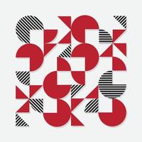 poster di opere d'arte minimaliste geometriche con forma e figura semplici. disegno vettoriale astratto in stile scandinavo per banner web, presentazione aziendale, pacchetto branding, bianco e rosso