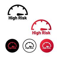 illustrazione astratta dell'icona ad alto rischio vettore
