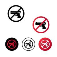 illustrazione astratta dell'icona senza armi vettore